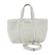 Pre-owned Leather handbags Balenciaga Vintage , White , Dames