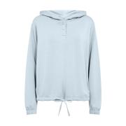 Comfortabele Modal Blend Hoodie met Knoopsluiting Soyaconcept , Blue ,...