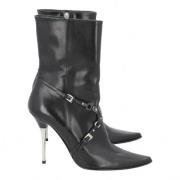 Pre-owned Leather boots Dior Vintage , Black , Dames