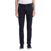 Blauwe Katoenen 5-Pocket Broek Calvin Klein , Blue , Heren