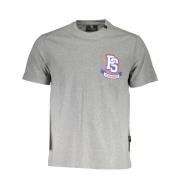 Grijze Katoenen T-Shirt met Logo Plein Sport , Gray , Heren