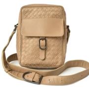 Pre-owned Leather shoulder-bags Bottega Veneta Vintage , Beige , Heren