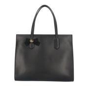 Pre-owned Leather totes Gucci Vintage , Black , Dames