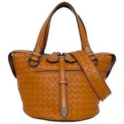 Pre-owned Leather totes Bottega Veneta Vintage , Orange , Dames