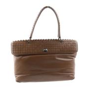 Pre-owned Leather shoulder-bags Bottega Veneta Vintage , Brown , Dames