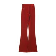 Hoge Taille Flare Sweatpants Dsquared2 , Red , Dames