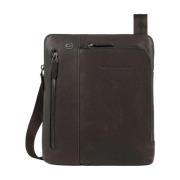 Donkerbruine iPad Tas Verticale Stijl Piquadro , Brown , Heren