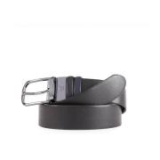 Omkeerbare leren riem met gesp Piquadro , Black , Heren