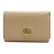 Pre-owned Leather wallets Gucci Vintage , Beige , Dames