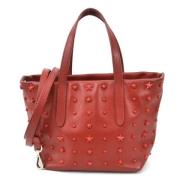 Pre-owned Fabric handbags Jimmy Choo Pre-owned , Red , Dames