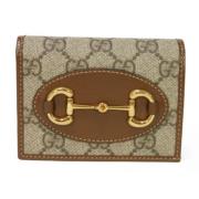 Pre-owned Fabric wallets Gucci Vintage , Beige , Dames