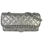 Pre-owned Fabric chanel-bags Chanel Vintage , Gray , Dames