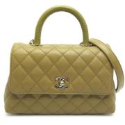 Pre-owned Fabric chanel-bags Chanel Vintage , Green , Dames