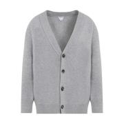 Lichtgrijze Cashmere Vest Bottega Veneta , Gray , Dames