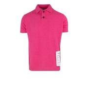 Roze Polo Shirt Korte Mouw Katoen Amaránto , Pink , Heren