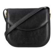 Zwarte Leren Crossbody Handtas Jil Sander , Black , Dames