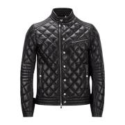 Korte Zwarte Zancara Bikerjas Moncler , Black , Heren