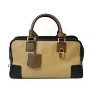 Pre-owned Fabric handbags Loewe Pre-owned , Beige , Dames