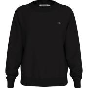 Zwarte Sweater Regeneratief Katoen Geborduurd Logo Calvin Klein , Blac...