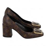 Pre-owned Canvas heels Louis Vuitton Vintage , Brown , Dames