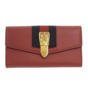 Pre-owned Leather wallets Gucci Vintage , Red , Dames