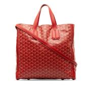 Pre-owned Fabric totes Goyard Vintage , Red , Dames