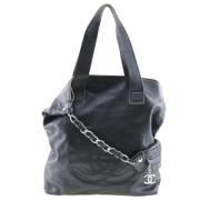 Pre-owned Fabric chanel-bags Chanel Vintage , Gray , Dames