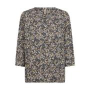 Bloemenprint Split-Hals Shirt Soyaconcept , Multicolor , Dames