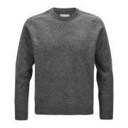 Grijze Wol Crew Neck Trui Maison Margiela , Gray , Heren