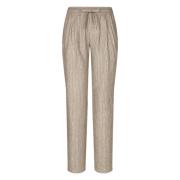 Beige Linen Jogging Trousers Pinstriped Dolce & Gabbana , Beige , Here...