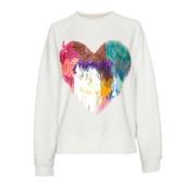 Hart Paillet Sweatshirt Essentiel Antwerp , White , Dames