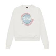 Witte Crewneck Sweatshirt Aquarel Print Colmar , White , Dames