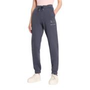 Hoge taille elastische broek grijs Armani Exchange , Gray , Dames