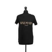 Pre-owned Cotton tops Balmain Pre-owned , Black , Dames