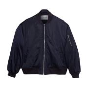 Oversized Bomber Jacket Dark Navy Blue IVY OAK , Blue , Dames