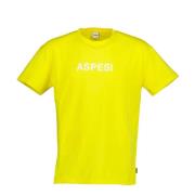 Basic 2 Gele T-shirts Aspesi , Yellow , Heren