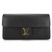 Pre-owned Leather wallets Louis Vuitton Vintage , Black , Dames