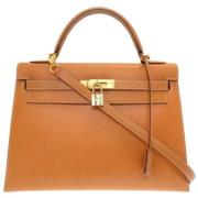 Pre-owned Fabric handbags Hermès Vintage , Brown , Dames