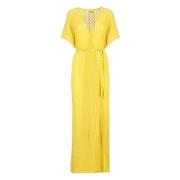 Gele Kant Strand Cover-Up Fisico , Yellow , Dames