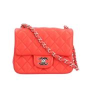 Pre-owned Leather shoulder-bags Chanel Vintage , Red , Dames