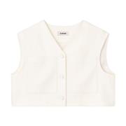 Geknipte V-hals Suiting Vest Aeron , Beige , Dames