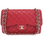 Pre-owned Leather shoulder-bags Chanel Vintage , Red , Dames