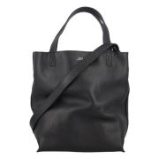 Zwarte Leren Shopper Tote Tas A.p.c. , Black , Heren