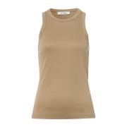 Comfortabele Katoenen Tanktop in Gedroogde Salie IVY OAK , Green , Dam...