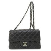 Pre-owned Leather shoulder-bags Chanel Vintage , Black , Dames