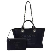 Pre-owned Canvas handbags Chanel Vintage , Black , Dames