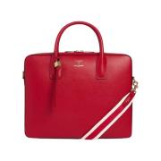 Slim Briefcase Ines De La Fressange Paris , Red , Dames