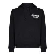 Zwarte Logo Print Hoodie Dsquared2 , Black , Heren