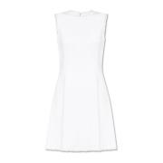 Tweed mouwloze jurk Dolce & Gabbana , White , Dames