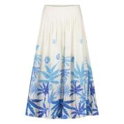 Blauwe Print Midi Rok Fabienne Chapot , Multicolor , Dames